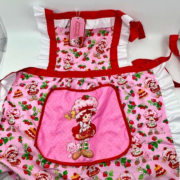 SHEIN Other - Strawberry Shortcake Doll Print Apron Tie Back Adj Neck Strap Pocket New Adult